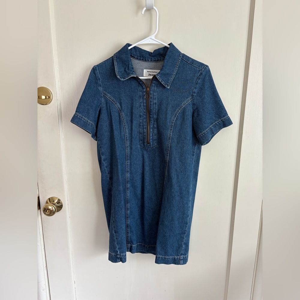 Reformation Loeb Denim Dress